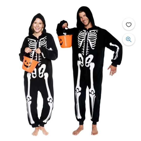FUNZIEZ Slim Fit Adult Onesie - Animal Halloween Costume - Plush Fruit One Piece - Picture 1 of 16